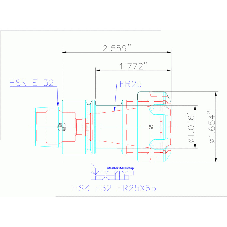 HSK E32 ER25X65