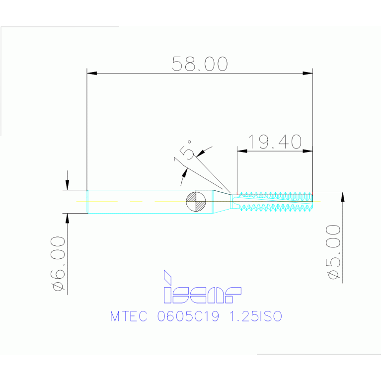 MTEC 0605C19 1.25ISO IC908