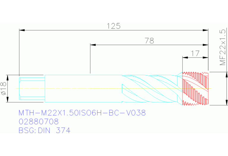 MTH-M22X1.50ISO6H-BC-V038