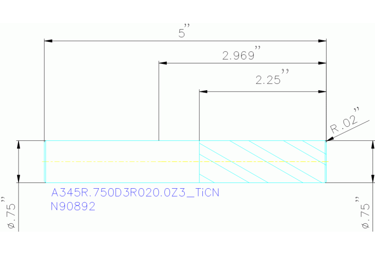 A345R.750D3R020.0Z3 TICN