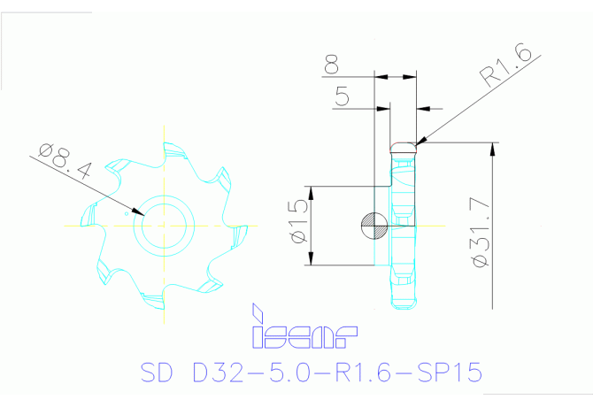 SD D32-5.0-R1.6-SP15 IC908