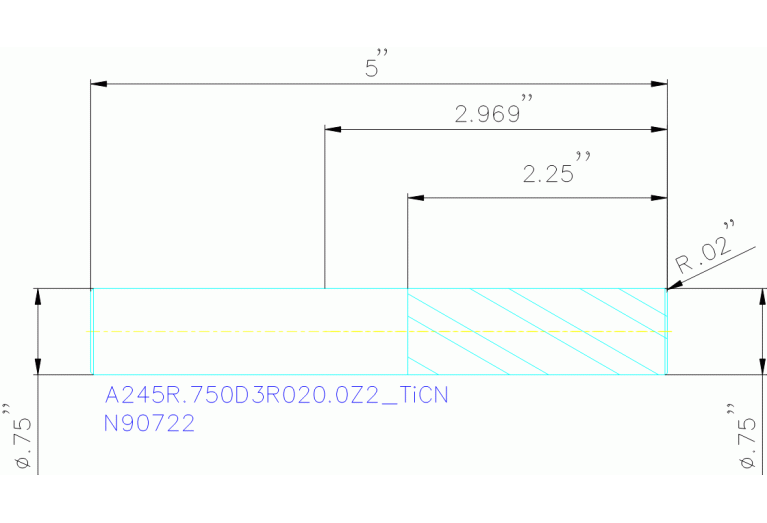 A245R.750D3R020.0Z2 TICN