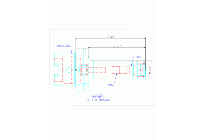 HSK A100 ER25X160