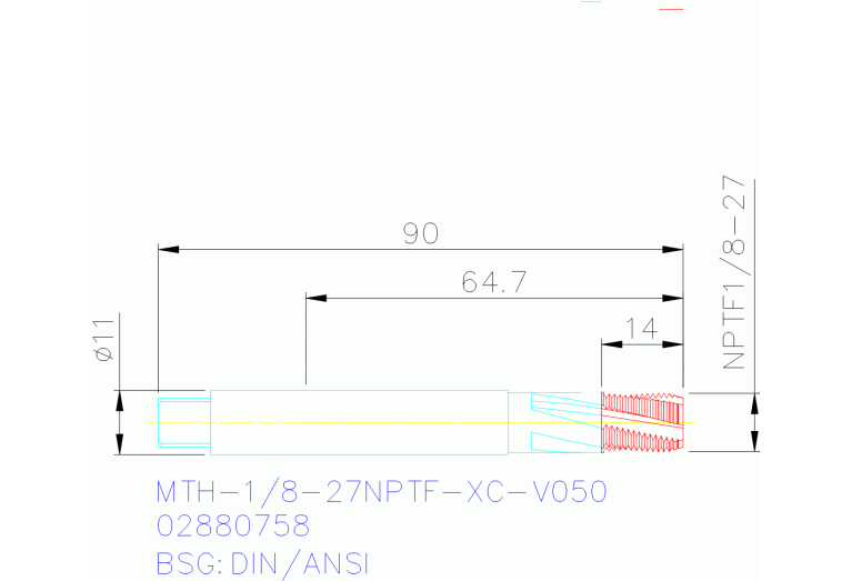 MTH-1/8-27NPTF-XC-V050