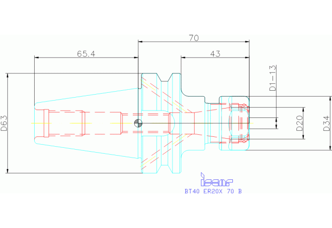 BT40 ER20X 70 B