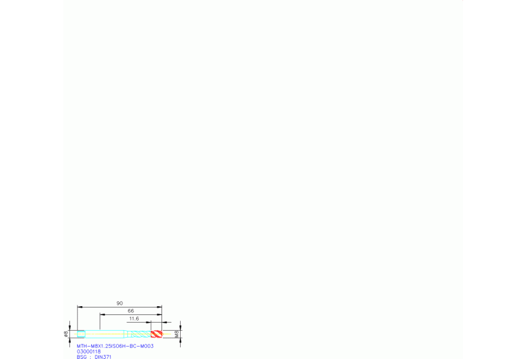 MTH-M8X1.25ISO6H-BC-M003