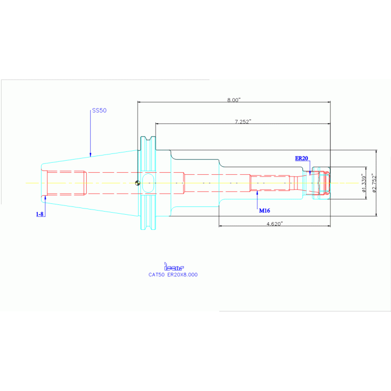CAT50 ER20X8.000