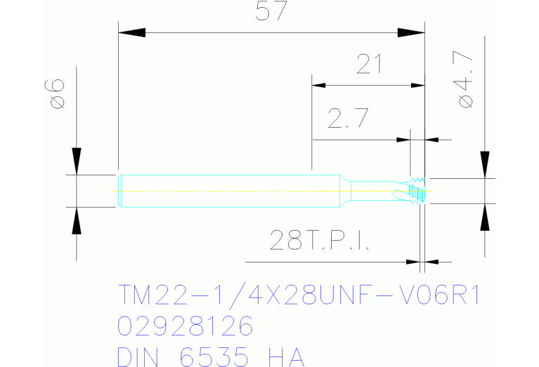 TM22-1/4X28UNF-V06R1