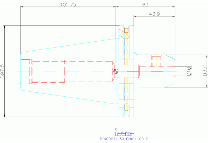DIN69871 50 EM10X 63 B