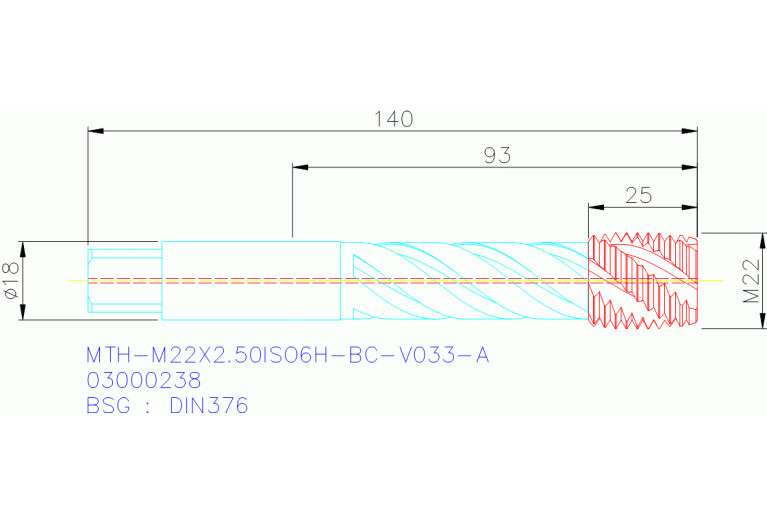 MTH-M22X2.50ISO6H-BC-V033-A