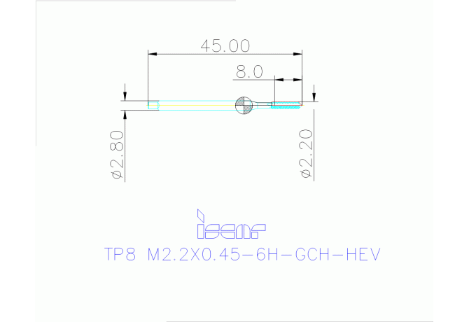 TP8 M2.2X0.45-6H-GCH-HEV