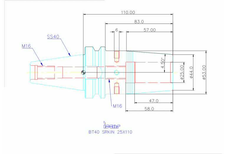 BT40 SRKIN 25X110