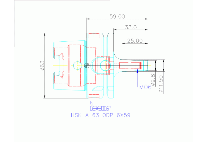 HSK A 63 ODP 6X 59