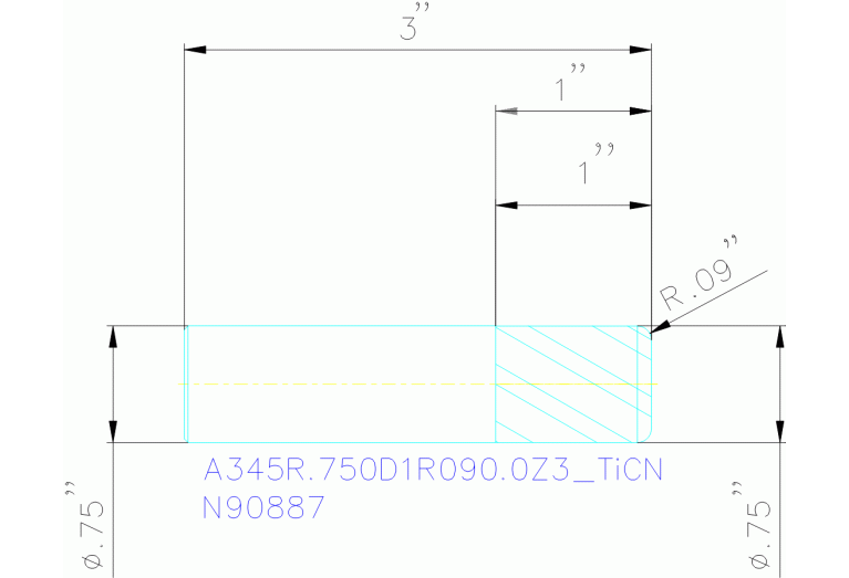 A345R.750D1R090.0Z3 TICN