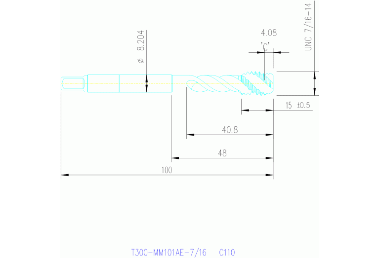 T300-MM101AE-7/16 C110