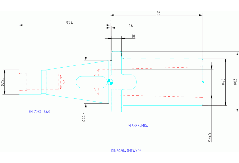 DIN208040MT4X95