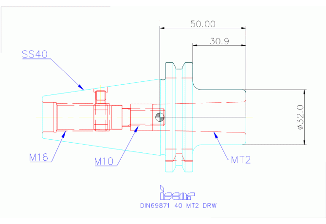 DIN69871 40 MT2 DRW