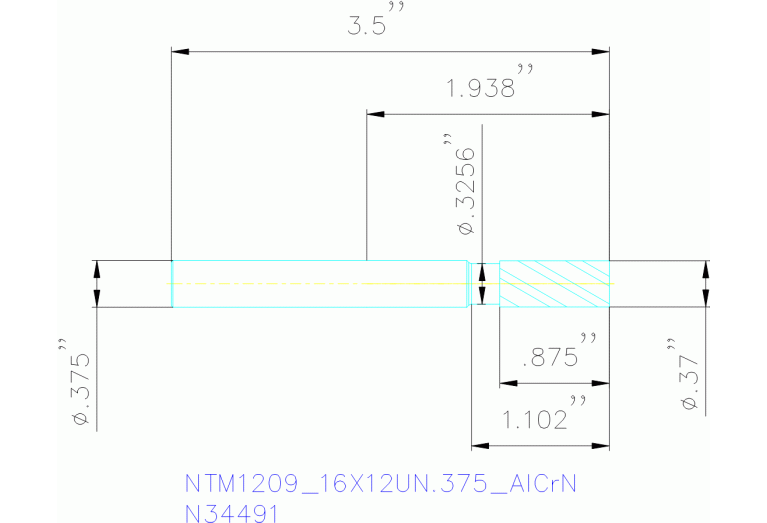 NTM1209/16X12UN.375 ALCRN