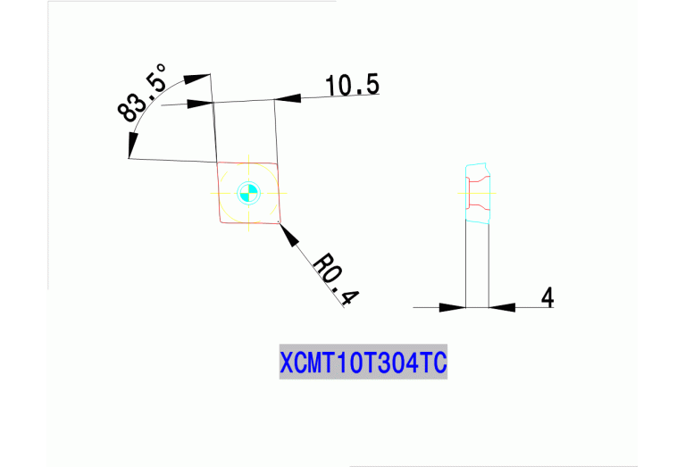 XCMT 10T304 TC TT9080