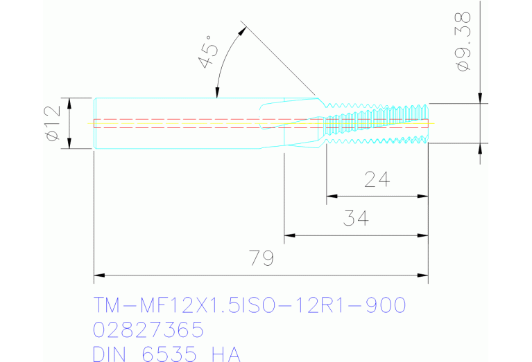 TM-MF12X1.5ISO-12R1-900