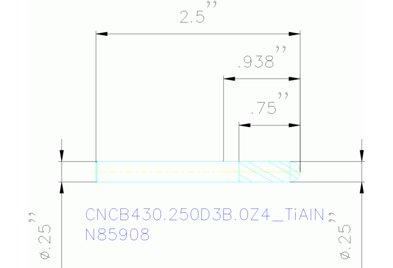 CNCB430.250D3B.0Z4 TIALN
