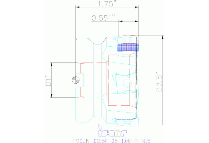 F90LN D2.50-05-1.00-R-N15