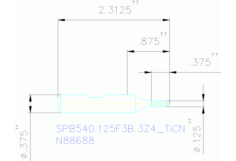 SPB540.125F3B.3Z4 TICN