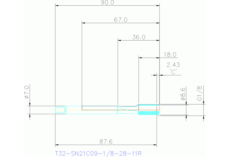 T32-SN21C09-1/8-28-11R