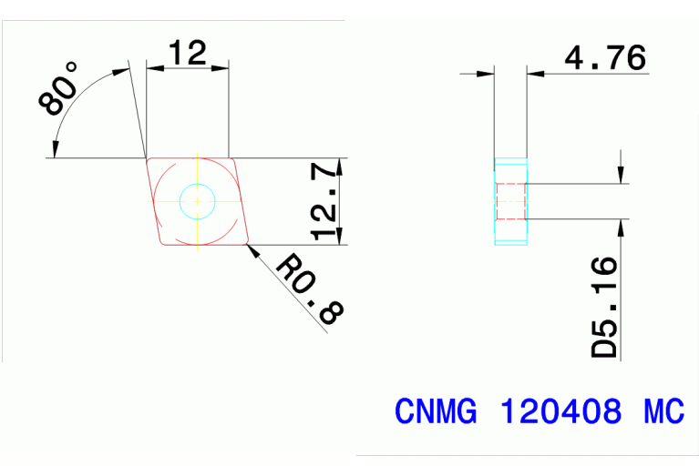 CNMG 120408 MC TT7015