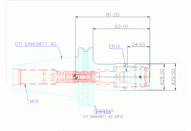 GTI DIN69871 40 ER16
