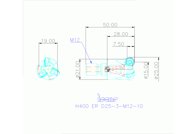 H400 ER D25-3-M12-10