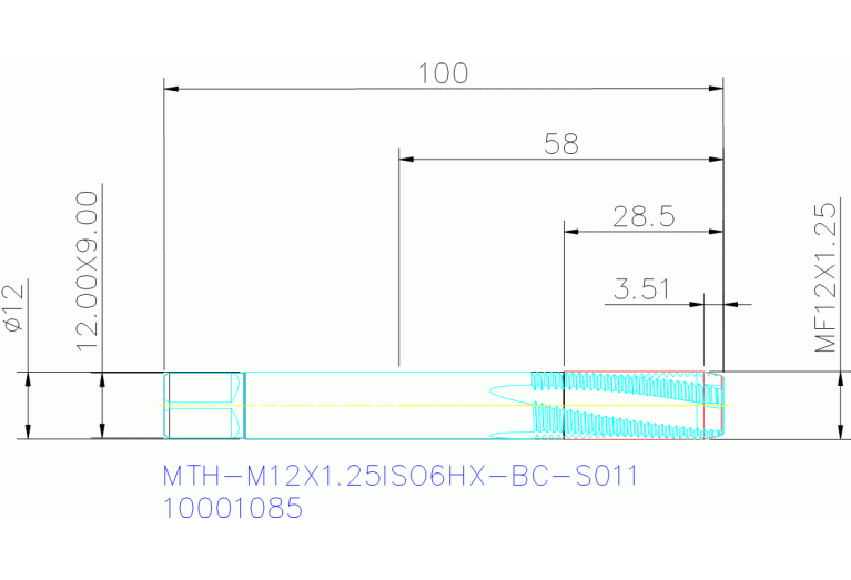 MTH-M12X1.25ISO6HX-BC-S011