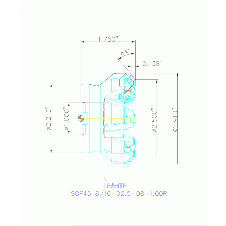 SOF45 8/16-D2.5-08-1.00R
