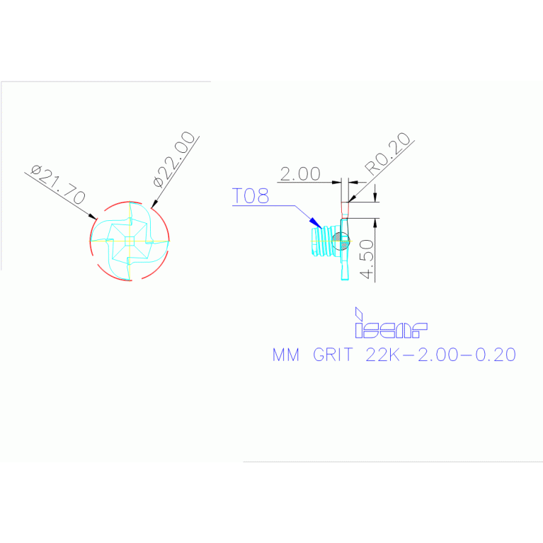 MM GRIT 22K-2.00-0.20 IC528