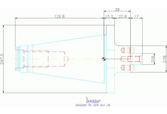DIN2080 50 SEM 16X 38