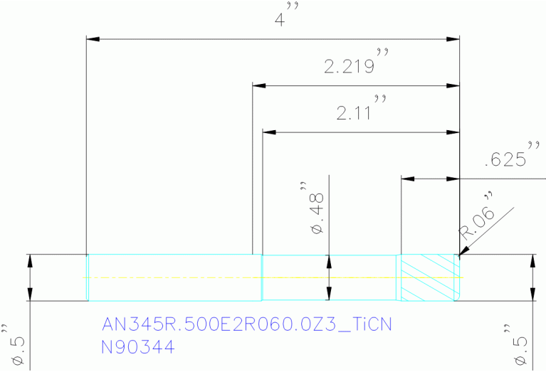 AN345R.500E2R060.0Z3 TICN