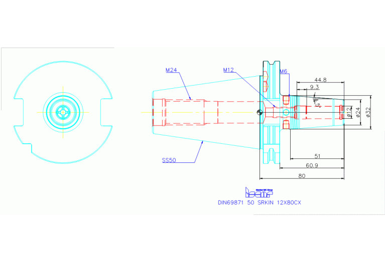 DIN69871 50 SRKIN 12X80CX