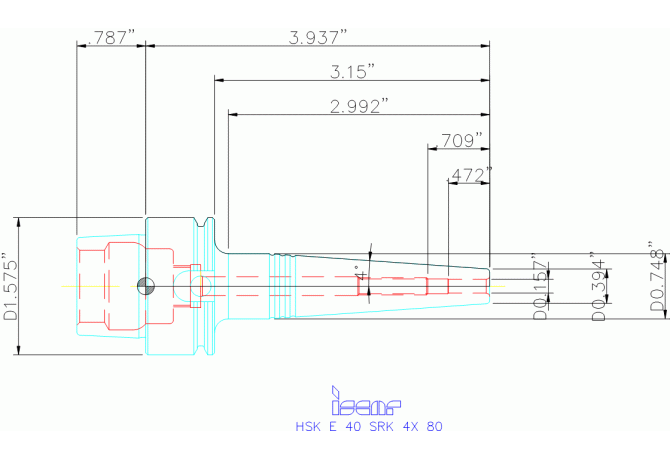 HSK E40 SRK4X80