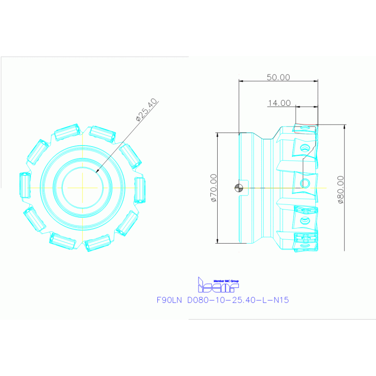 F90LN D080-10-25.40-L-N15