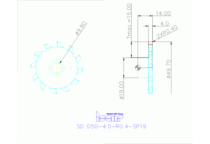 SD D50-4.0-R0.4-SP19 IC908