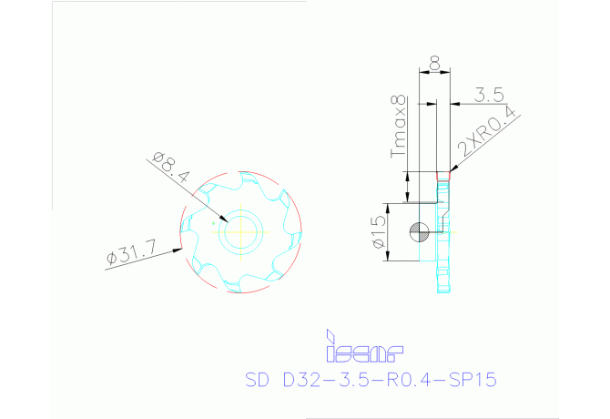 SD D32-3.5-R0.4-SP15 IC908