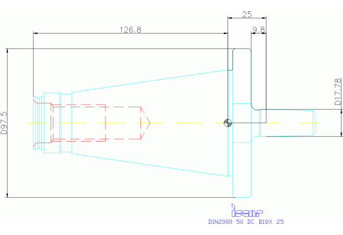 DIN2080 50 DC B18X 25