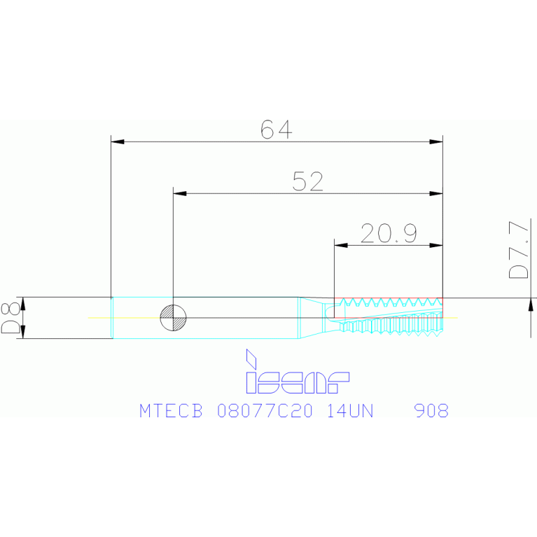 MTECB 08077C20 14UN IC908