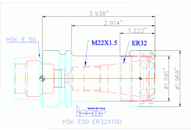 HSK E50 ER32X100