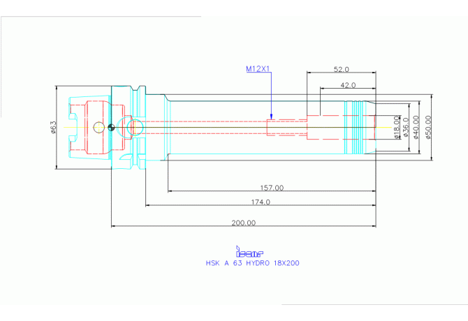 HSK A 63 HYDRO 18X200