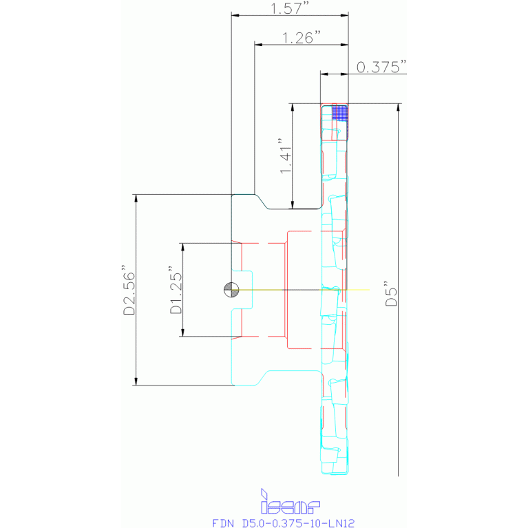 FDN D5.0-0.375-10-LN12