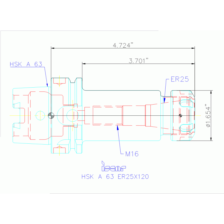 HSK A63 ER25X120