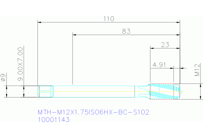 MTH-M12X1.75ISO6HX-BC-S102