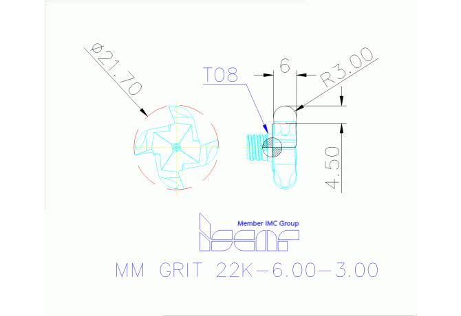 MM GRIT 22K-6.00-3.00 IC528