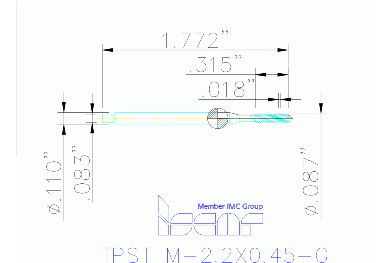 TPST M-2.2X0.45-G HENI